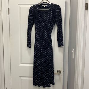 Blue floral Uniqlo maxi dress